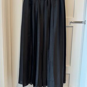 Tibi Black Maxi pull on nylon skirt